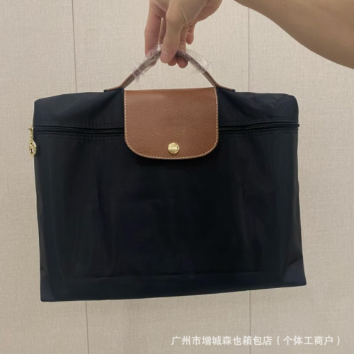 LC輕便折曡尼龍電腦包可放A4紙14寸筆電手提包收納包餃子包