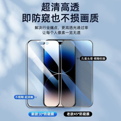 16適用iphone13鋼化膜14pro防窺膜12全屏11pro手機膜蘋果15鋼化膜