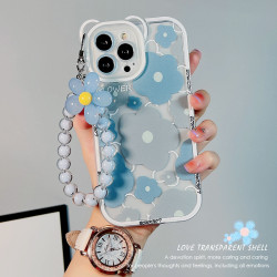 藍色雞蛋花適用iPhone13promax蘋果12手機殼11防摔xs女15promax潮