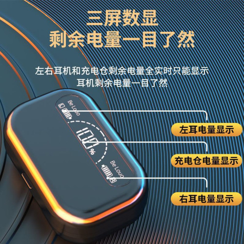 新款T3pro無線藍牙耳機HIFI音質數顯觸控大容量充電倉TWS
