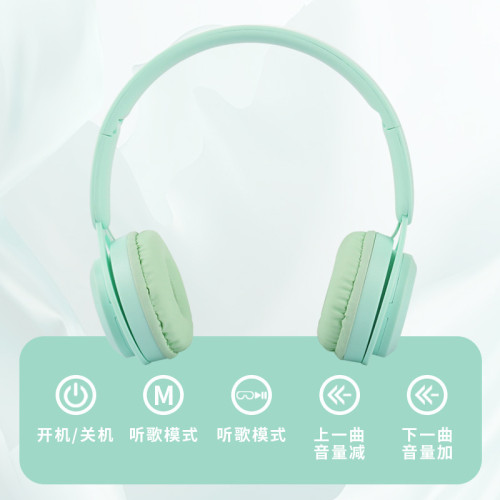 爆款馬卡龍Y-08藍牙耳機無線頭戴式可折曡重低音耳機