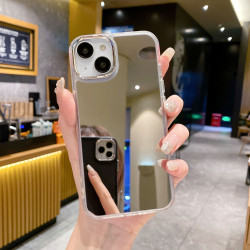 鏡面殼適用iPhone16PRO保護套白銀珠子蘋果12/XR暴力熊支架手機殼