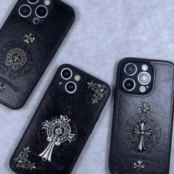潮牌金屬適用iphone15promax手機殼蘋果16pro立體十字架個性13plu
