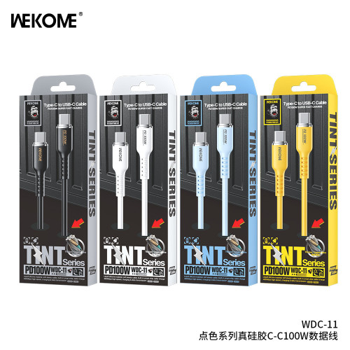 WEKOME矽膠PD20W/100W超級快充Type-c手機充電數據線適用蘋果禮品