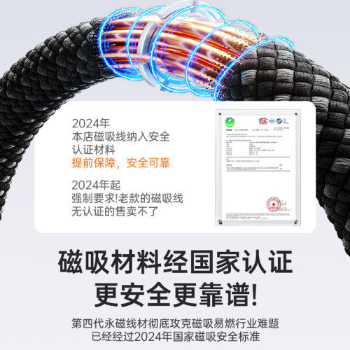 超級快充type-c數據線6A適用華爲蘋果15/14安卓手機平板充電線