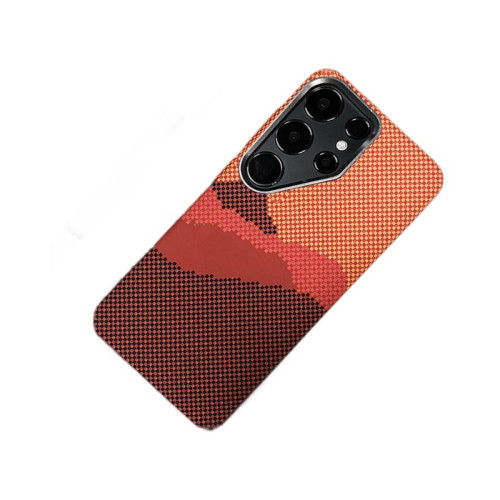 適用三星S25Ultra凱夫拉碳纖維磁吸手機殼GalaxyS24夜光PC保護套