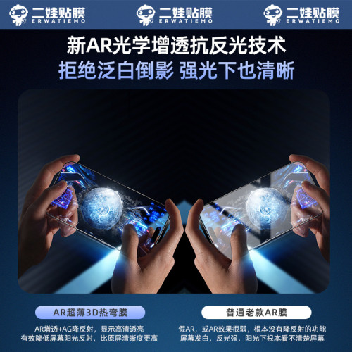 蘋果iphone16promax手機鋼化膜高鋁AR增透高透高清防窺手機保護膜