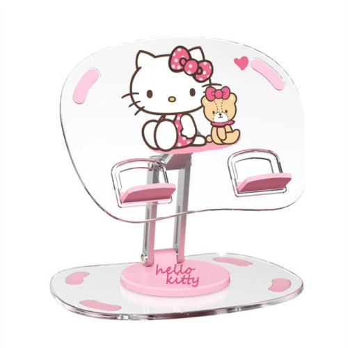 HelloKitty平板支架亞克力透明追劇桌面置物架可伸縮卡通可愛