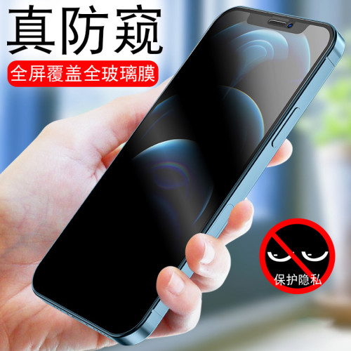 適用蘋果15鋼化膜iphone12防窺膜13防塵全屏磨砂蘋果14手機膜11