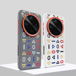 適用oppofindx8S手機殼新款x8ultra磁吸素皮彩色塗鴉x8s+金屬鏡頭