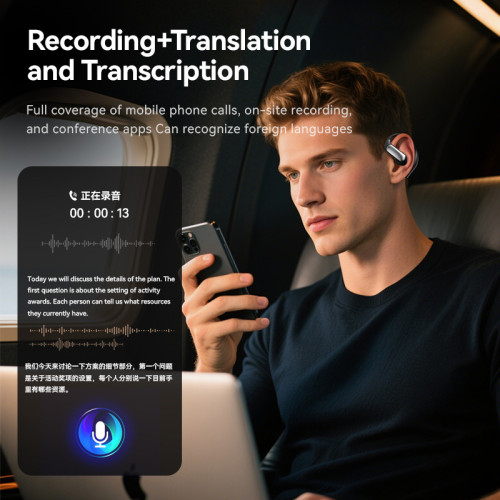 AI智能翻譯藍牙耳機無線OWS掛耳式144種語言互譯不入耳開放式 AI智能翻譯藍牙耳機無線OWS掛耳式144種語言互譯不入耳開放式