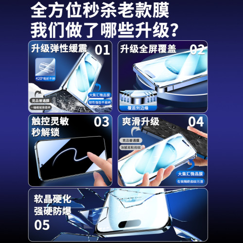 適用蘋果11/13陶瓷鋼化膜iPhone1615promax防窺14pro磨砂15防媮窺
