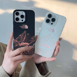 創意個性雪山背面iPhone16手機殼蘋果15promax半包防摔男