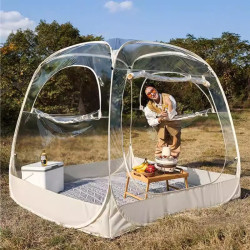 戶外星空帳篷透明PVC室外露營陽光棚網紅泡泡屋聚餐庭院燒烤