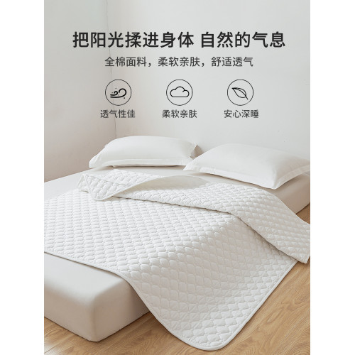 Roland Home Textile Class a Double-Sided Pure Cotton Antibacterial Mattress Protective Pad For Home Washable Thin Mattress Soft Cushion Non-Slip Mat Quilt