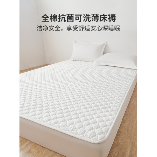 Roland Home Textile Class a Double-Sided Pure Cotton Antibacterial Mattress Protective Pad For Home Washable Thin Mattress Soft Cushion Non-Slip Mat Quilt