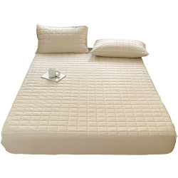 2025 New Arrival Fancy Thickened Quilted Fitted Sheet All Year Round Neutral Mattress Protective Pad Bare Sleeping Washable Bedspread