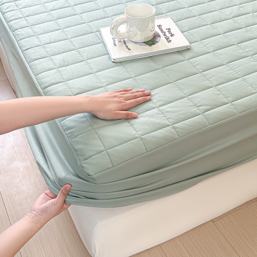 2025 New Arrival Fancy Thickened Quilted Fitted Sheet All Year Round Neutral Mattress Protective Pad Bare Sleeping Washable Bedspread