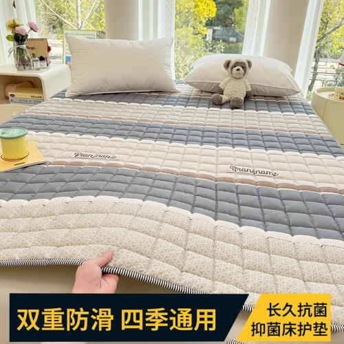 Cotton Anti-Mite Mattress Cushion Home Bed Cotton-Padded Mattress All Year Round Neutral Cushion Dormitory Rental Non-Slip Mattress Protective Pad