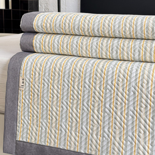 Class A Pure Cotton Old Coarse Cloth Three-Piece Set of Summer Sleeping Mat Mattress Protective Pad Quilted Bed Sheet Bedspread Machine Washable Air Conditioner Soft Seat