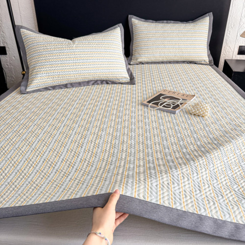 Class A Pure Cotton Old Coarse Cloth Three-Piece Set of Summer Sleeping Mat Mattress Protective Pad Quilted Bed Sheet Bedspread Machine Washable Air Conditioner Soft Seat