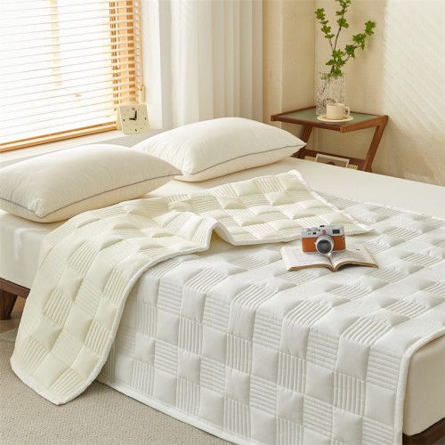 Antibacterial Anti-Mite All Cotton Mattress Protective Pad Thickened Soft Cushion Double Rental Dedicated For Home Cushion Thin Chest Pad Washable