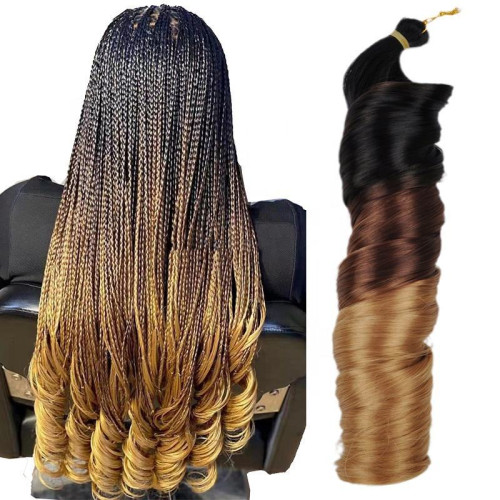 螺鏇筒曲大卷Loose Wave Crochet Hair非洲髒辮辮子假發22in150g