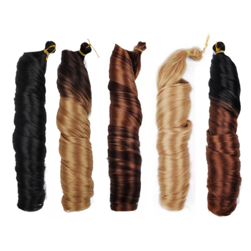 螺鏇筒曲大卷Loose Wave Crochet Hair非洲髒辮辮子假發22in150g