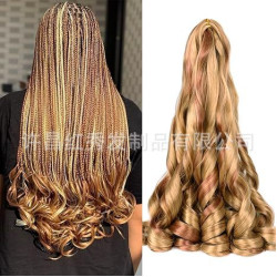 跨境熱銷爆款22inch大波浪法式大卷假發 loose wave crochet hair