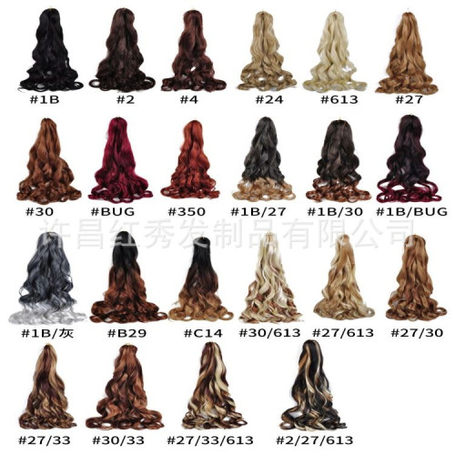 跨境熱銷爆款22inch大波浪法式大卷假發 loose wave crochet hair