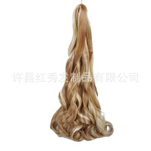 跨境熱銷爆款22inch大波浪法式大卷假發 loose wave crochet hair