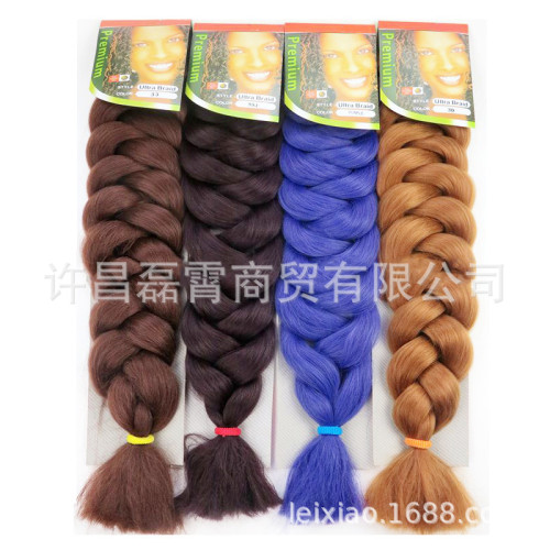 165g 82inch 單色化纖大辮子 爆款 pression Jumbo braid hair