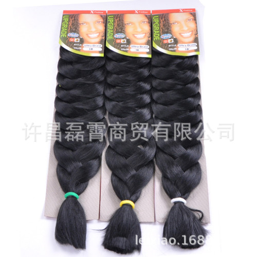 165g 82inch 單色化纖大辮子 爆款 pression Jumbo braid hair