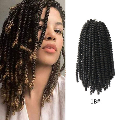 歐美假發炫彩spring twist hair  非洲髒辮化纖鉤針發 彈簧辮卷發