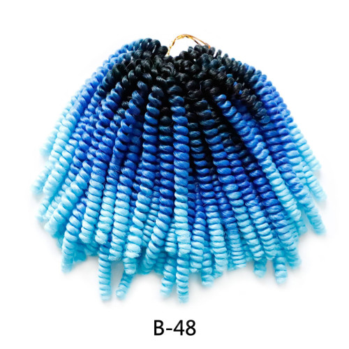 歐美假發炫彩spring twist hair  非洲髒辮化纖鉤針發 彈簧辮卷發