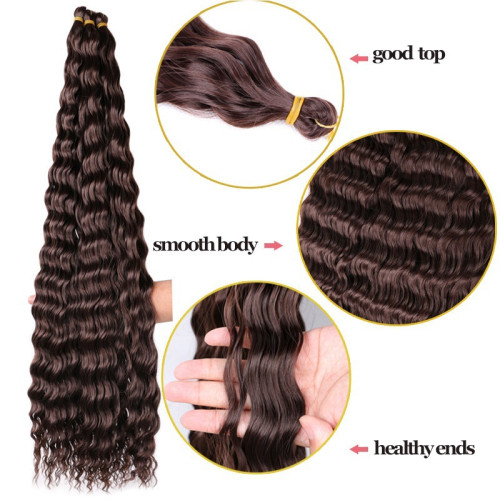 外貿假發鉤針發化纖發把Deep Wave  Twist  Hair跨境女士髒辮編制