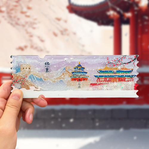 流沙城市冰箱貼北京哈爾濱烏鎮創意磁吸貼旅行景點家居紀唸品裝飾