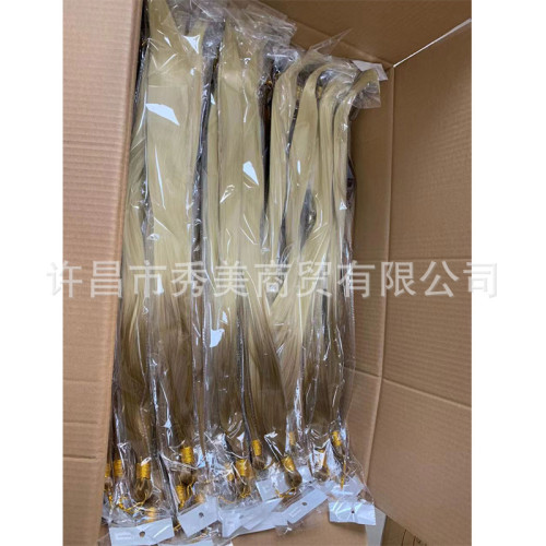 廠家直供化纖直絲發把Bone Straight Hair 28in 150g現貨假發接發