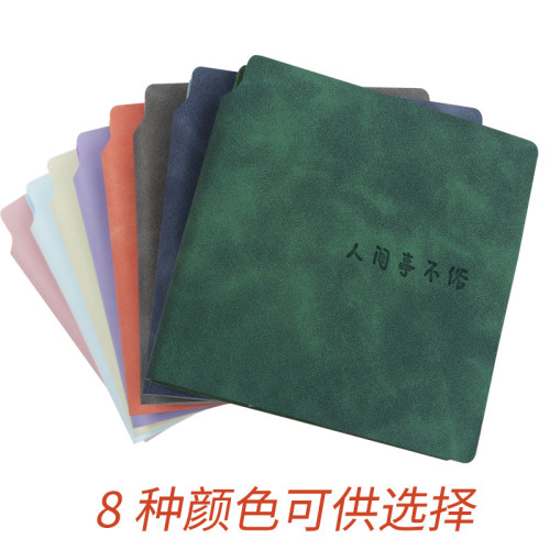小本子筆記本記事本隨身記作業口袋本簡約備忘便攜方方本手賬軟麪