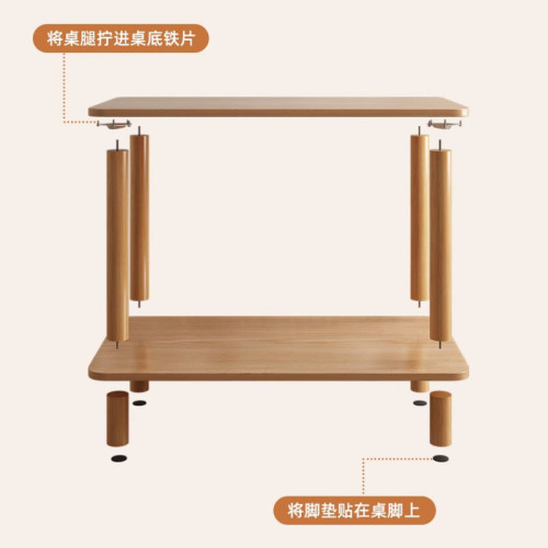 小桌子簡易出租屋小型茶幾客厛沙發邊幾家用小方桌臥室床頭置物架
