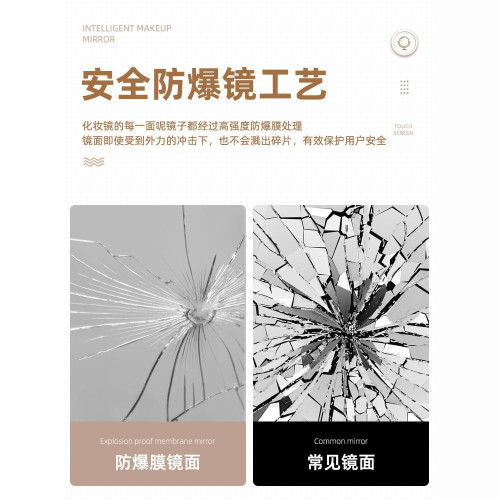輕奢led帶燈化妝鏡桌上型桌面梳妝台宿舍臥室補光充電可旋轉大鏡子