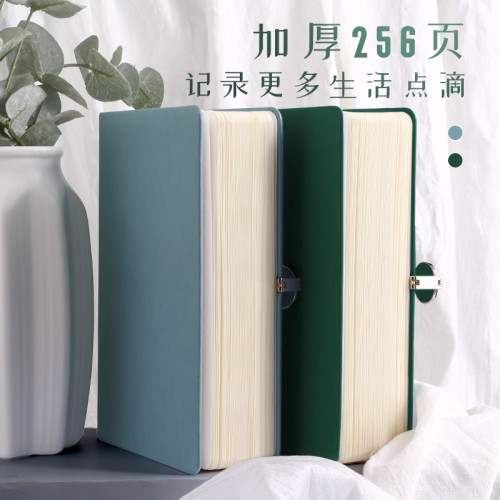 筆記本子簡約大學生ins風日記文藝磁釦硬皮手賬加厚小唯美復古