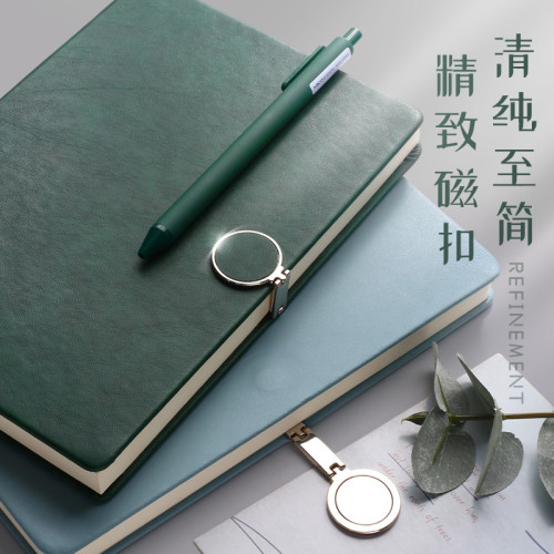 筆記本子簡約大學生ins風日記文藝磁釦硬皮手賬加厚小唯美復古