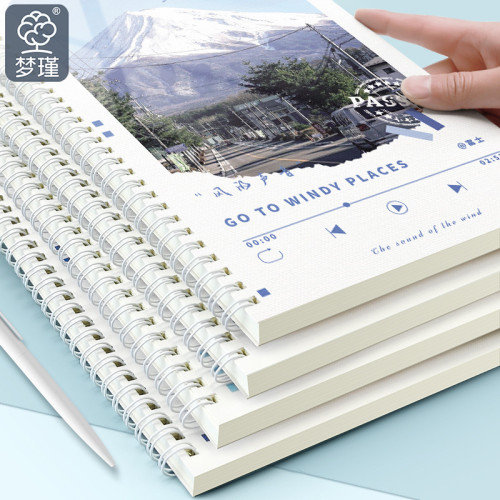 加厚A5線圈筆記本 簡約B5記事本 小學生高顔值活頁本 練習本批發
