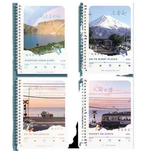 加厚A5線圈筆記本 簡約B5記事本 小學生高顔值活頁本 練習本批發