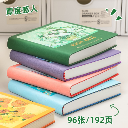 油畫小本子迷你旅行蓋章本打卡集章冊方形空白筆記本隨身記事本