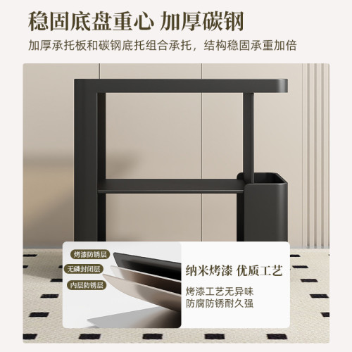 可移動茶幾沙發邊幾側邊櫃金屬玻璃小推車帶輪零食置物架床頭邊櫃