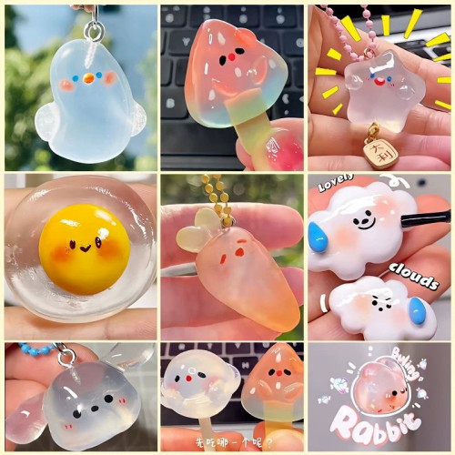 網紅自由樹脂膠手工diy制作材料全套裝熱塑透明水晶黏土女孩