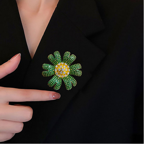 歐美時尚重工宮廷風兔子蝴蝶胸針山茶花別針玫瑰花花鑲鋯西裝大衣