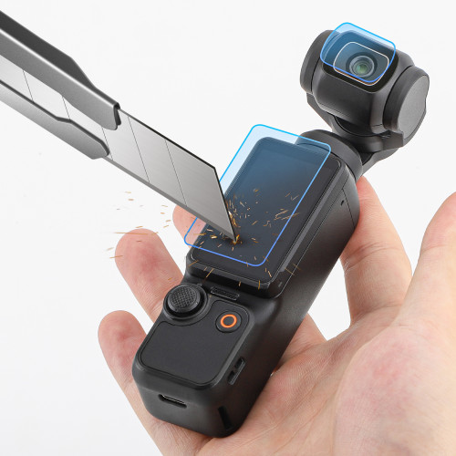 Sunnylife OSMO POCKET 3鋼化膜配件保護膜鏡頭螢幕高清防爆貼膜